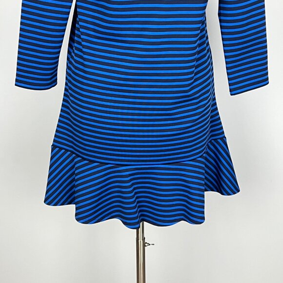 Draper James Womens Stripe Tulip Long Sleeve Mini Dress Blue size Small - Picture 9 of 11